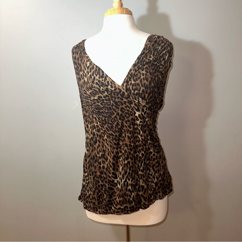 Lane Bryant Leopard Print Sleeveless Top Plus Size 18/20